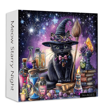 Meow Starry Night Jigsaw Puzzle 1000 pezzi